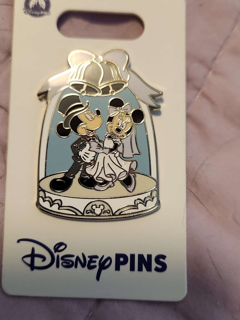 Disney Light Blue and Silver Character Enamel Pin